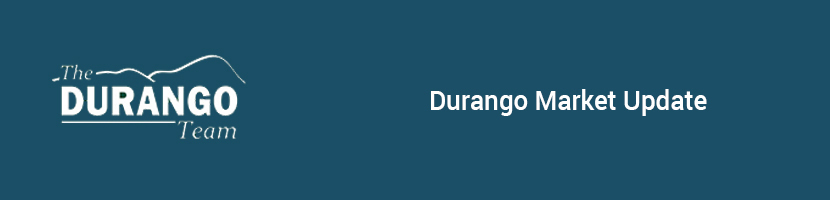 Durango Market Update graphic with Rocky Mountain Commercial Real Estate branding and January 2019 market statistics.