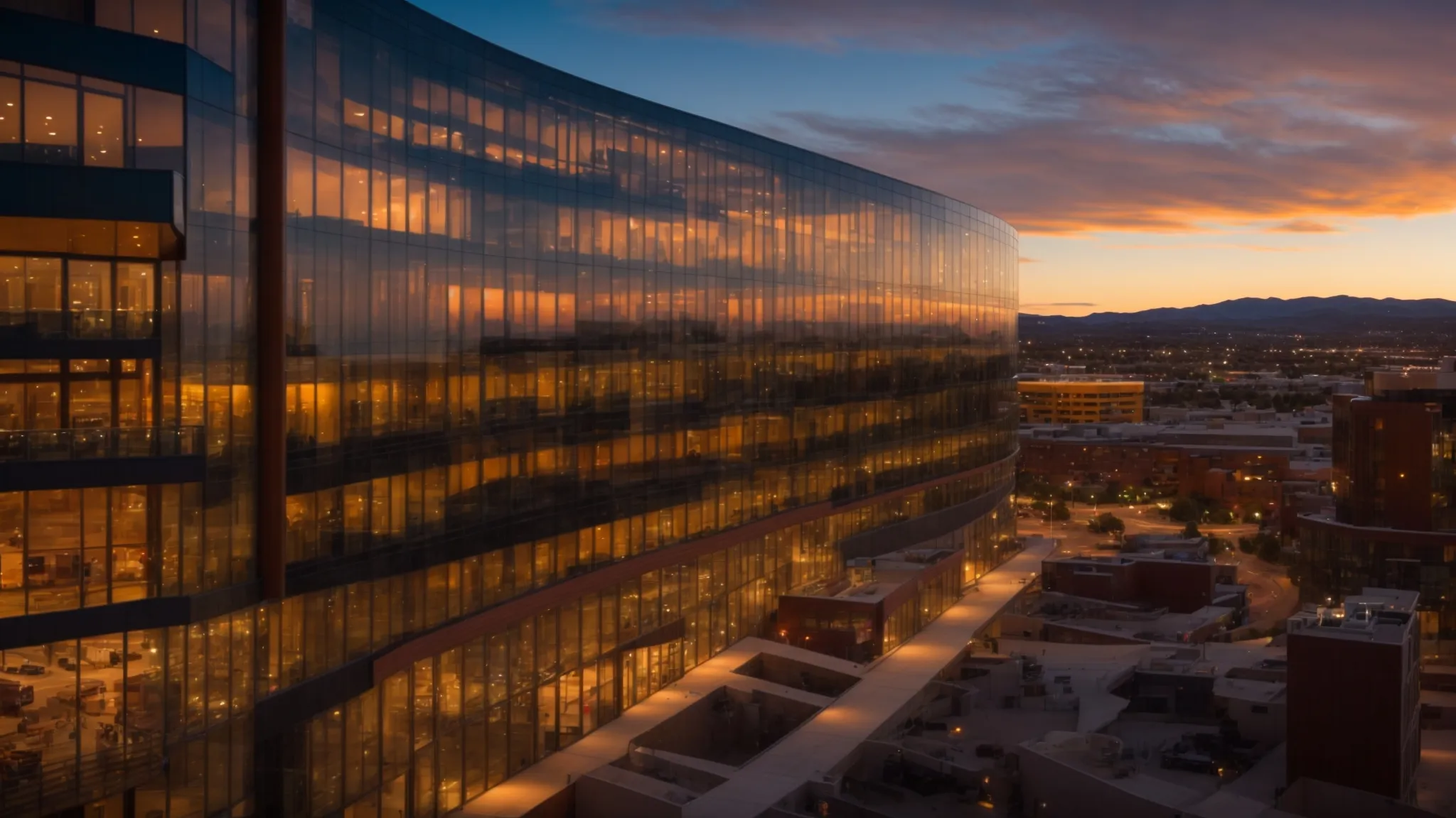 a panoramic view of colorado's vibrant commercial real estate skyline at dusk, highlighting a dynamic mix of modern architecture and natural landscapes, illuminated by warm golden light, symbolizing strategic opportunities and the promise of investment prosperity. a panoramic view of colorado's vibrant commercial real estate skyline at dusk, highlighting a dynamic mix of modern architecture and natural landscapes, illuminated by warm golden light, symbolizing strategic opportunities and the promise of investment prosperity.