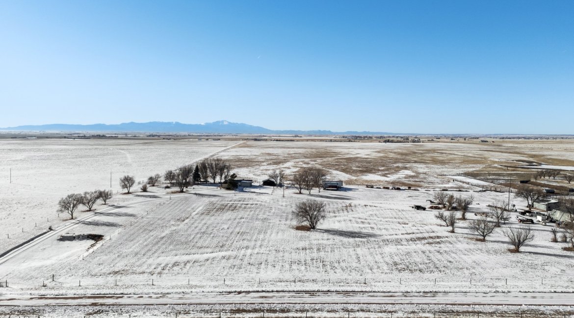 JEB Ranch aerial with mountain views