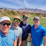 Justin and David Golfing