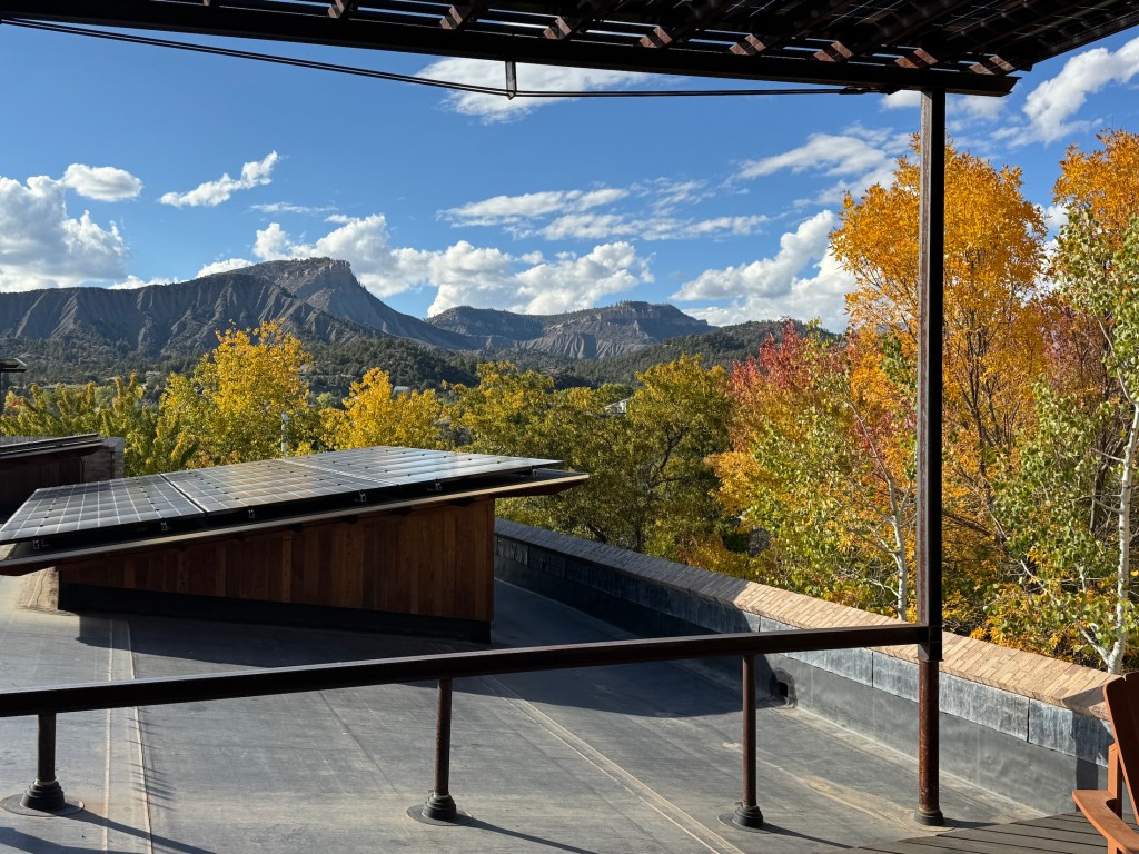 Rooftop view of Smiley