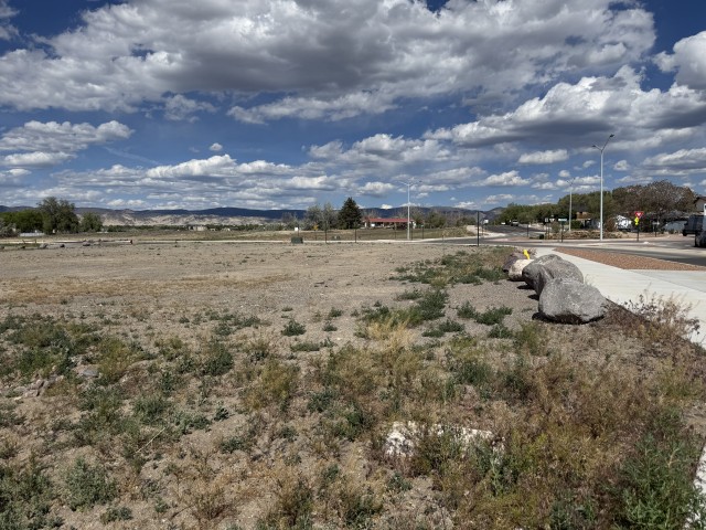 Front of lot - looking east